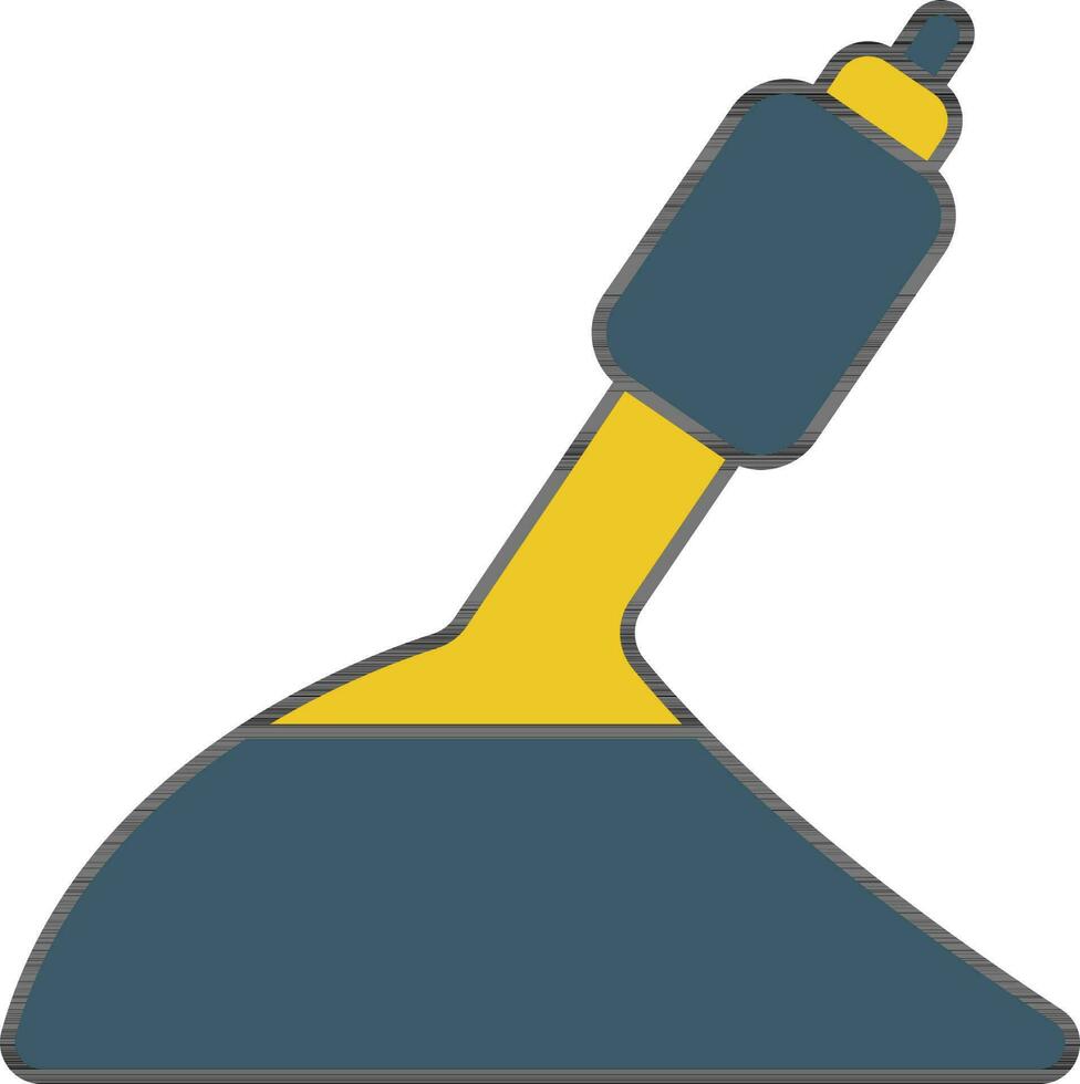 Handbrake Icon In Blue And Yellow Color. vector