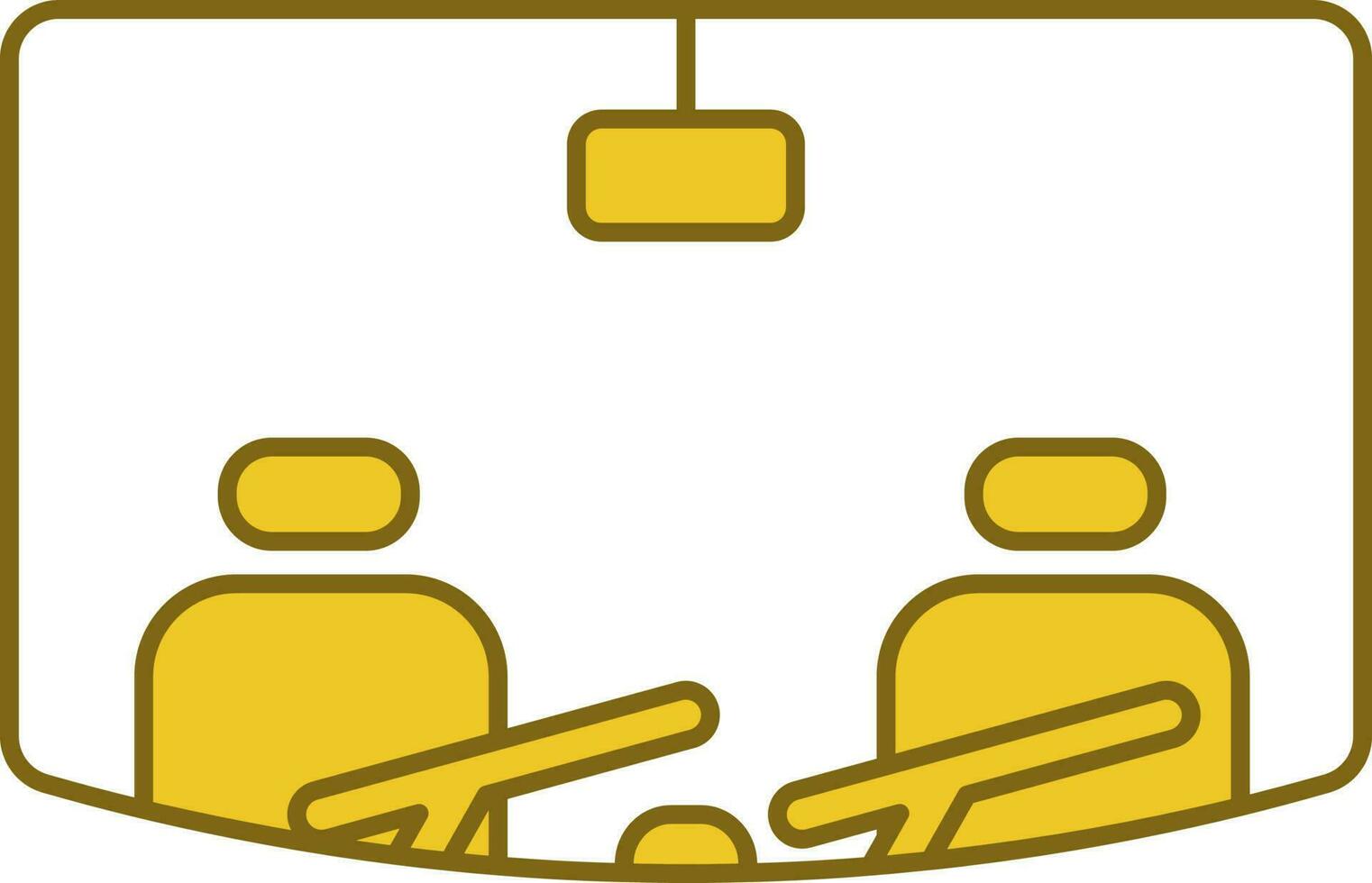 Windshield Wiper Icon In Yellow And White Color. vector