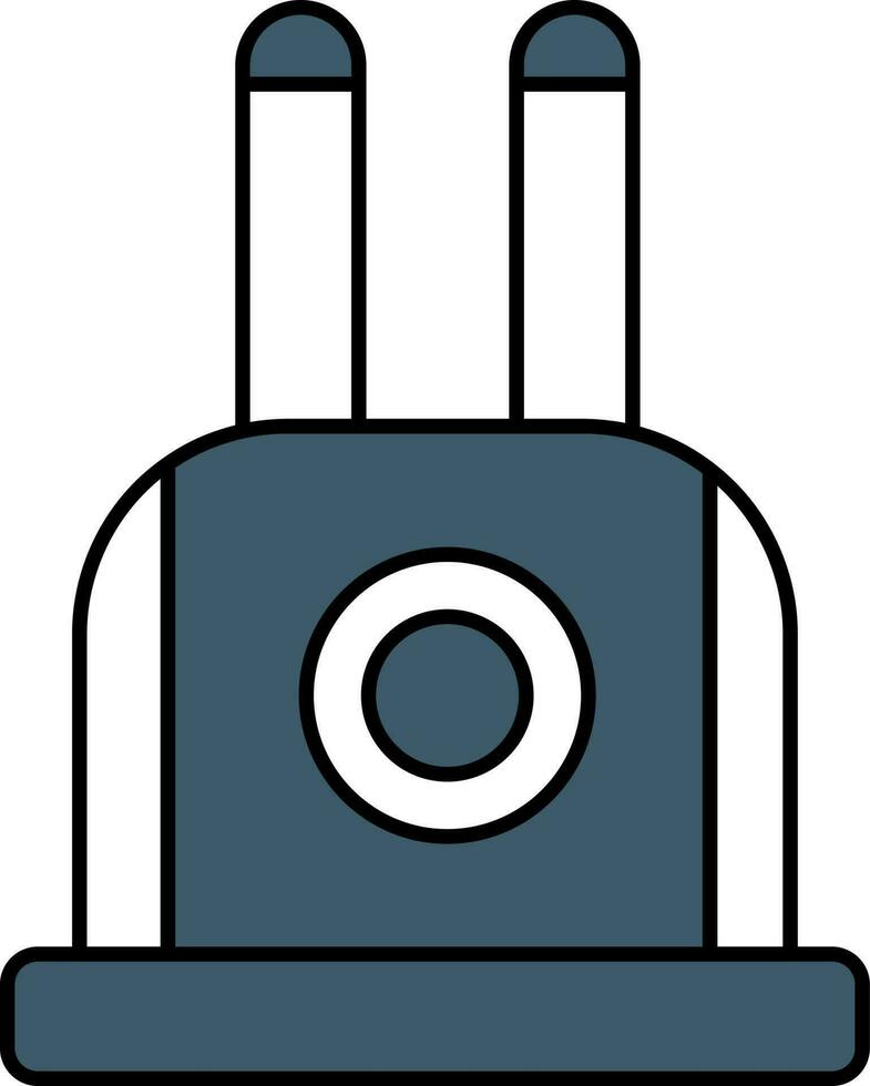 Vehicle Fuse Icon In Blue And White Color. vector