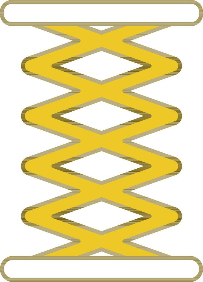 Jack Screw Stand Icon In Yellow And White Color. vector