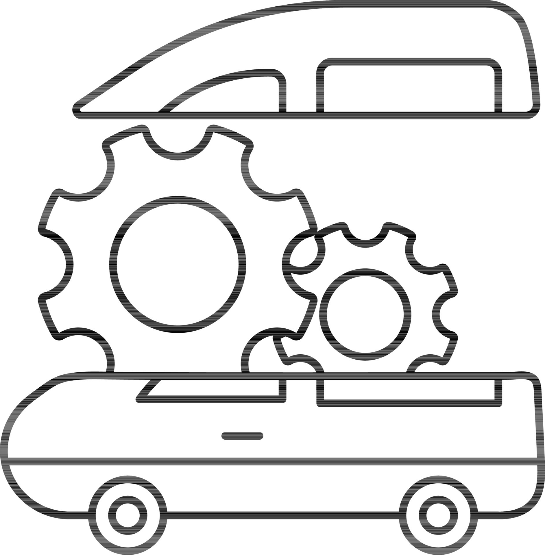 Car Repair Icon In Black Line Art. 24464116 Vector Art at Vecteezy