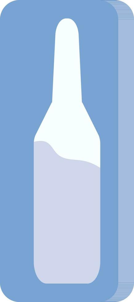 Ampoule Icon In Blue And White Color. vector