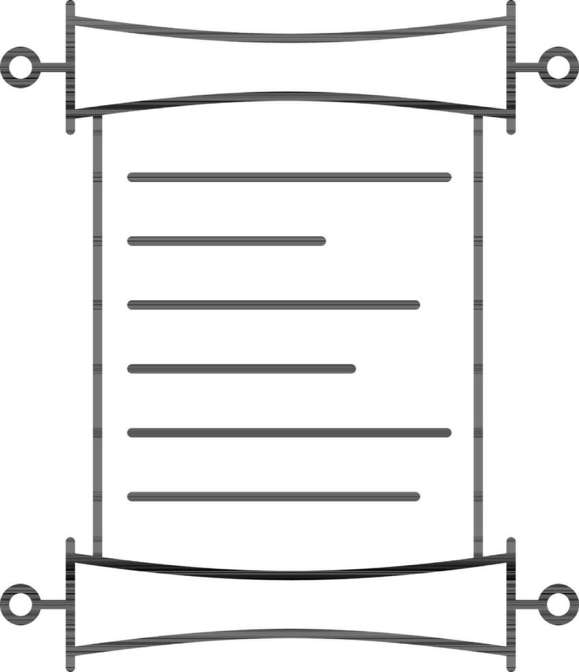 Ancient Letter Flat Icon In Linear Style. vector