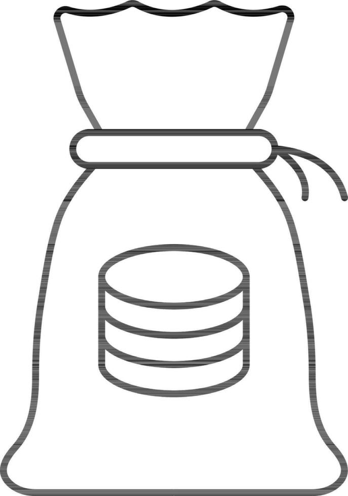 Money Back Flat Icon In Black Thin Line. vector