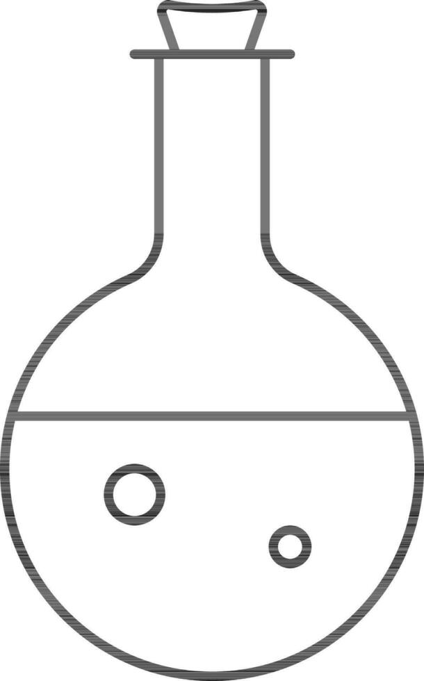 Black Stroke Illustration Of Potion Icon. vector