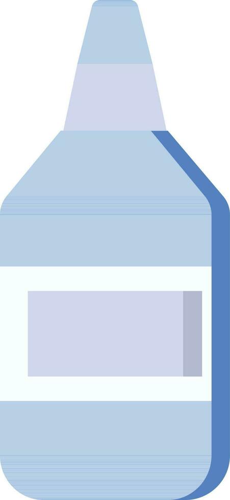 Eye Drop Bottle Icon In Blue And White Color. vector