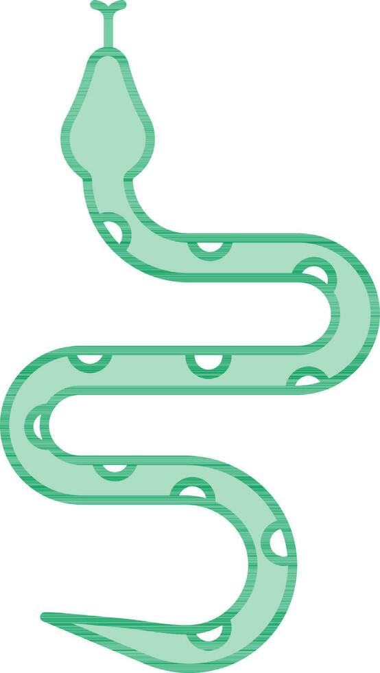 mexicano serpiente icono en verde y blanco color. vector