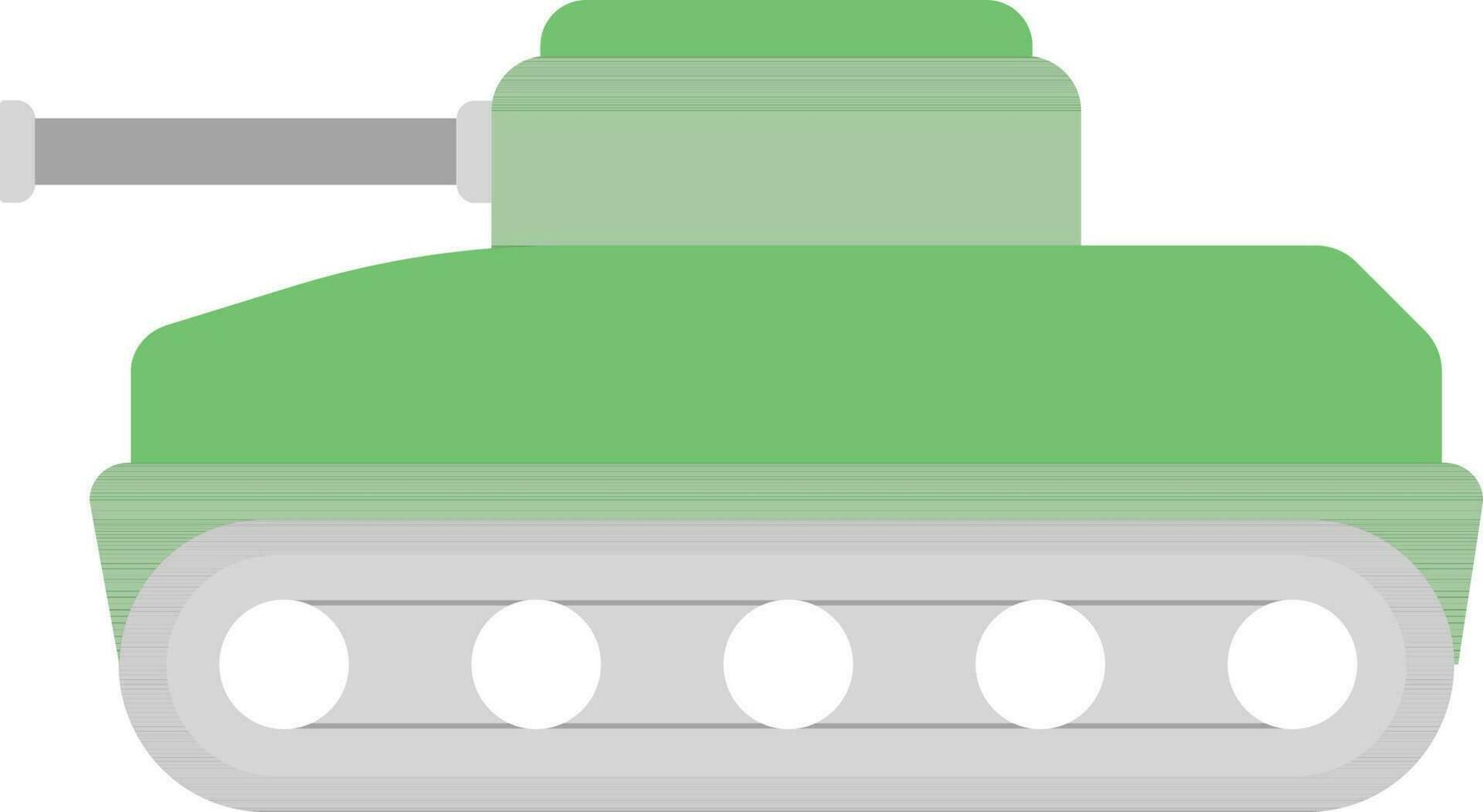 Tank Icon In Green And Gray Color. vector