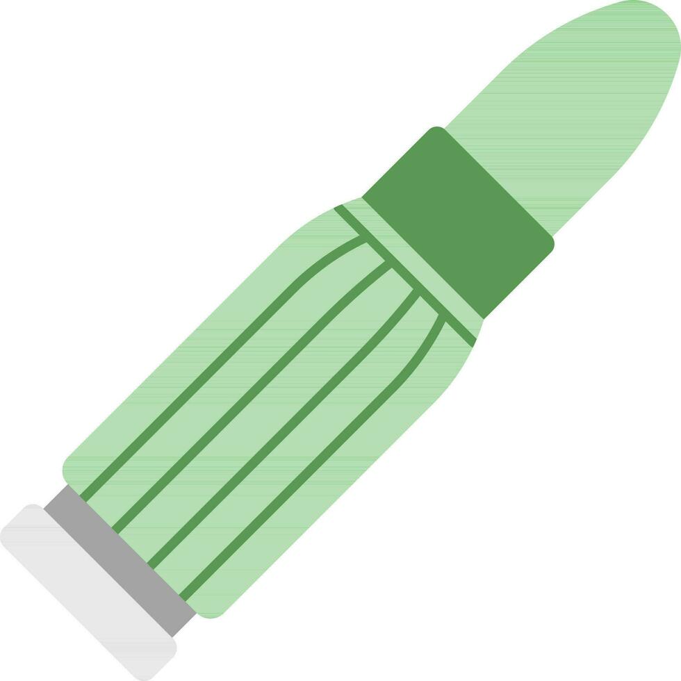 Ammunition Or Bullet Icon In Green And Gray Color. vector
