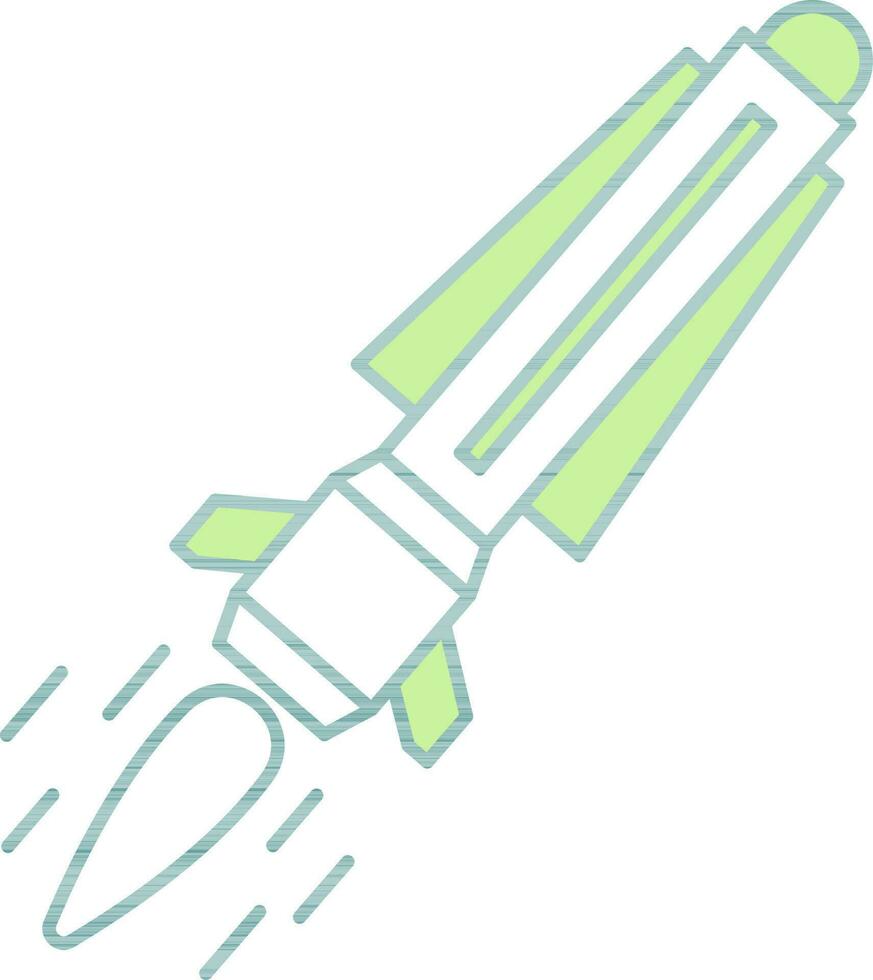aislado misil icono en plano estilo. vector