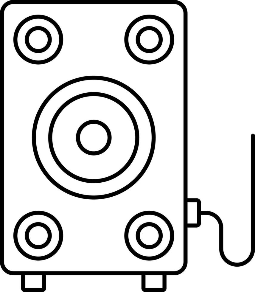 Stereo Speaker Icon In Line Art. vector