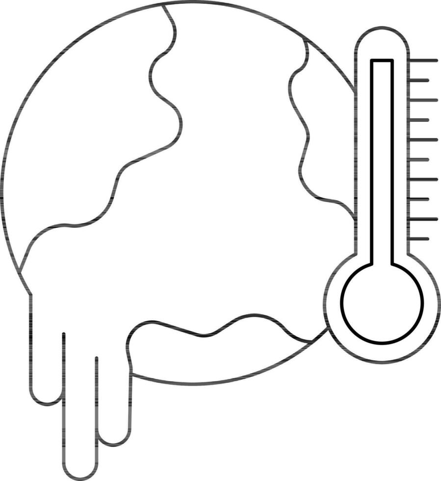 Illustration of Global Warming icon. vector
