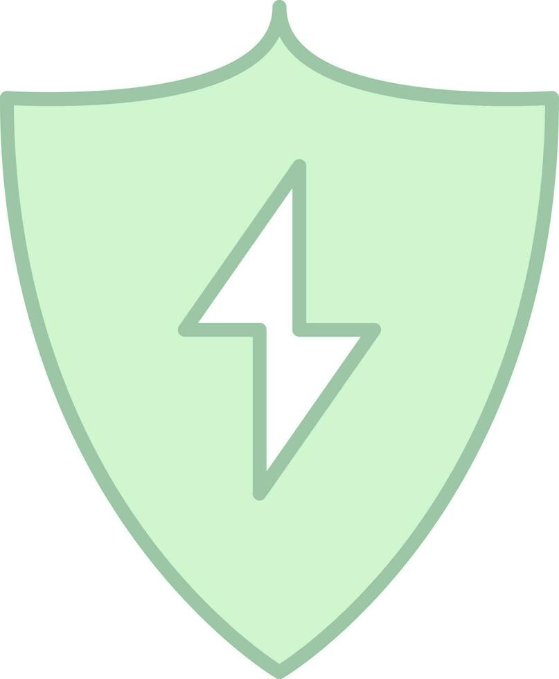 verde y blanco eléctrico proteger icono o símbolo. vector