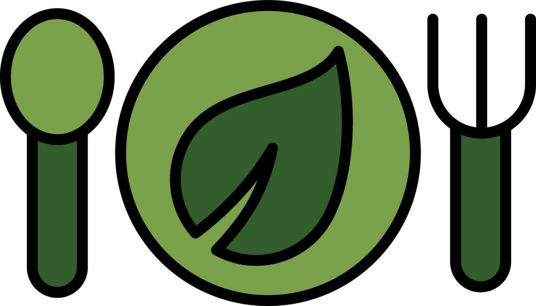 Illustration Of Eco Food Icon In Green Color. vector