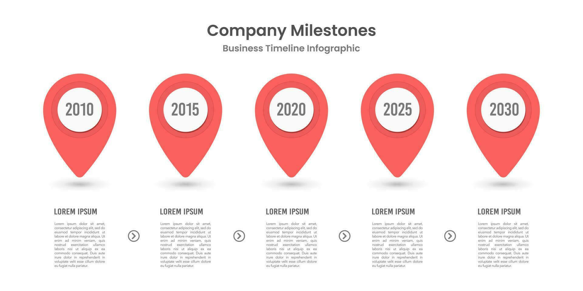 Infographic timeline template pin. Vector illustration