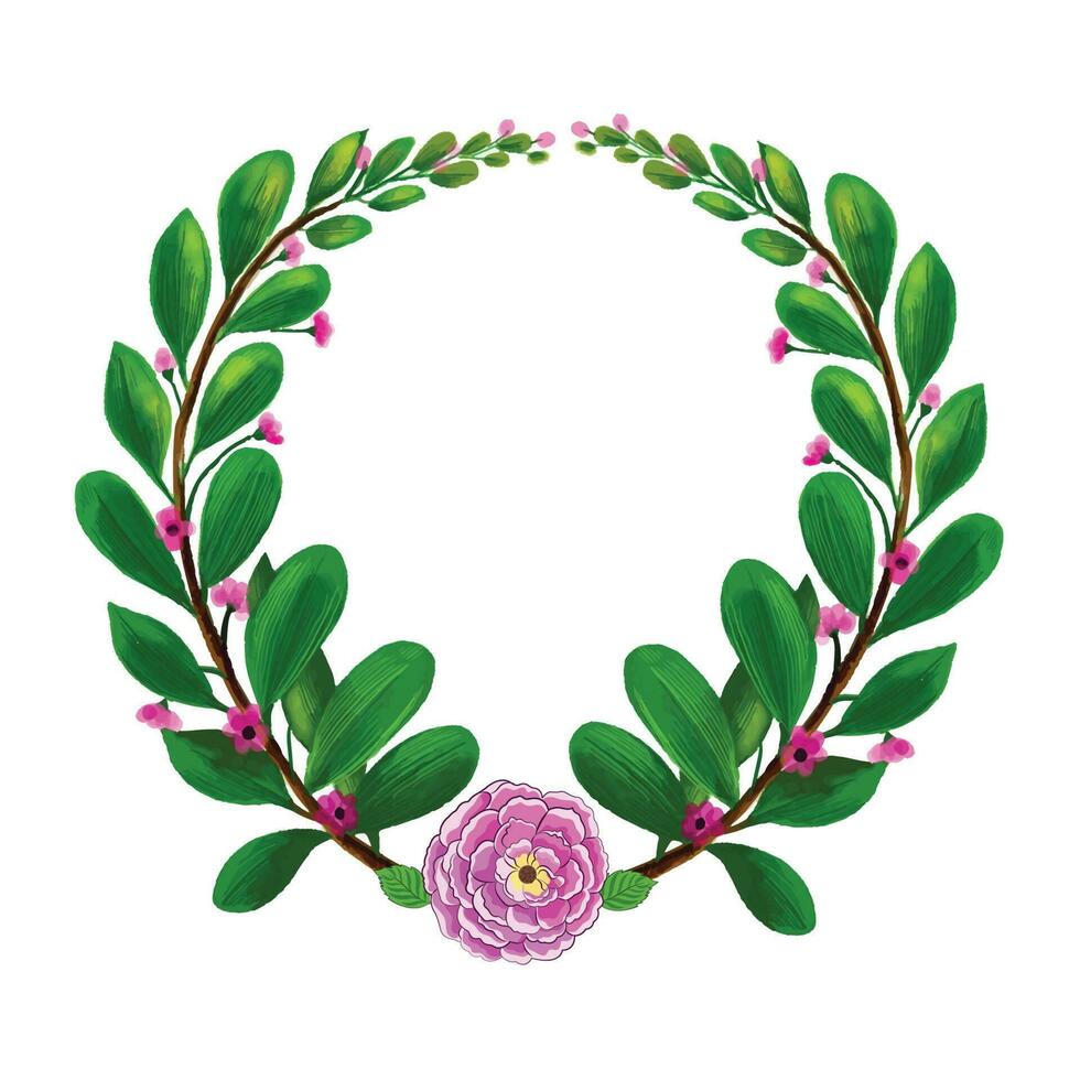 Decorative bunvh plants green leaf design vector