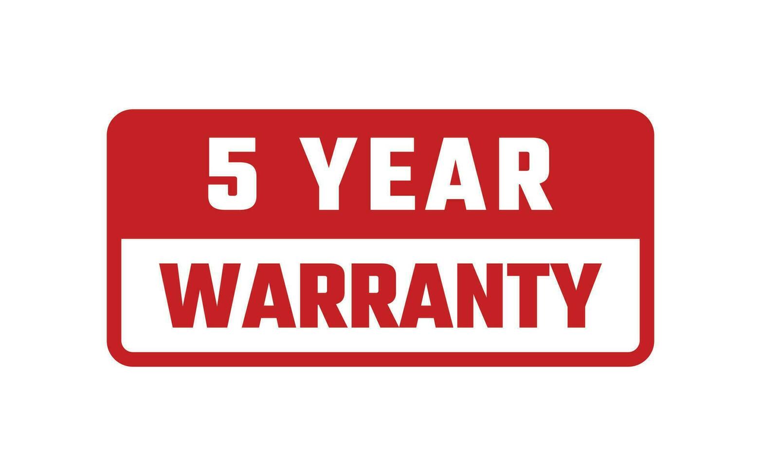 5 Year Warranty Rubber Stamp vector