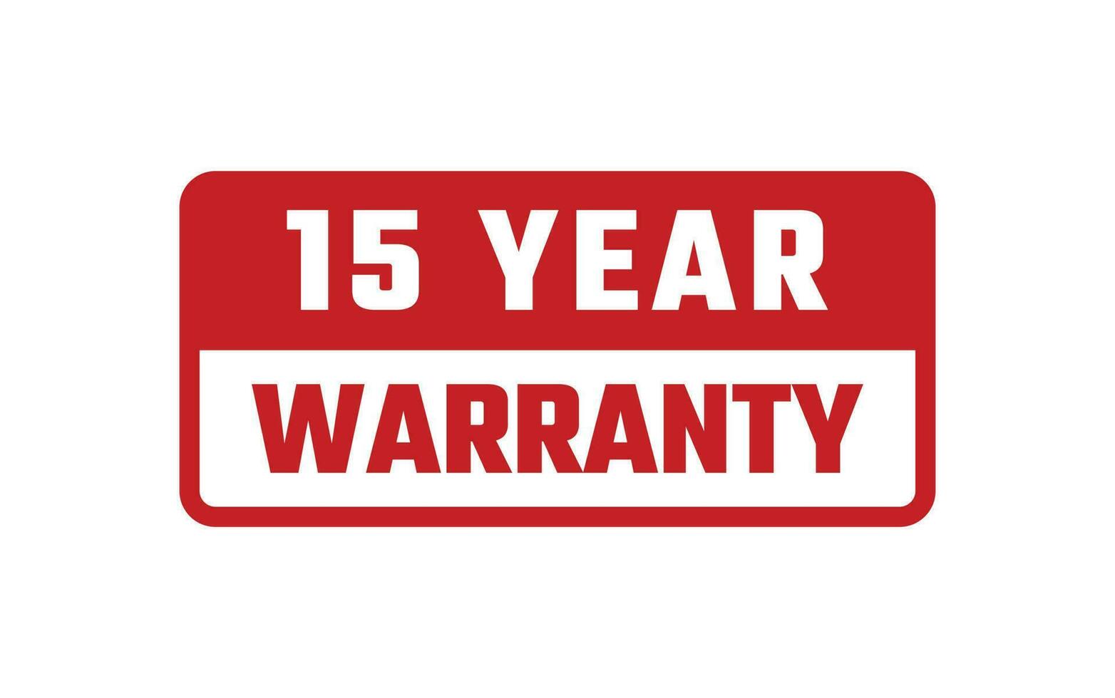 15 Year Warranty Rubber Stamp vector