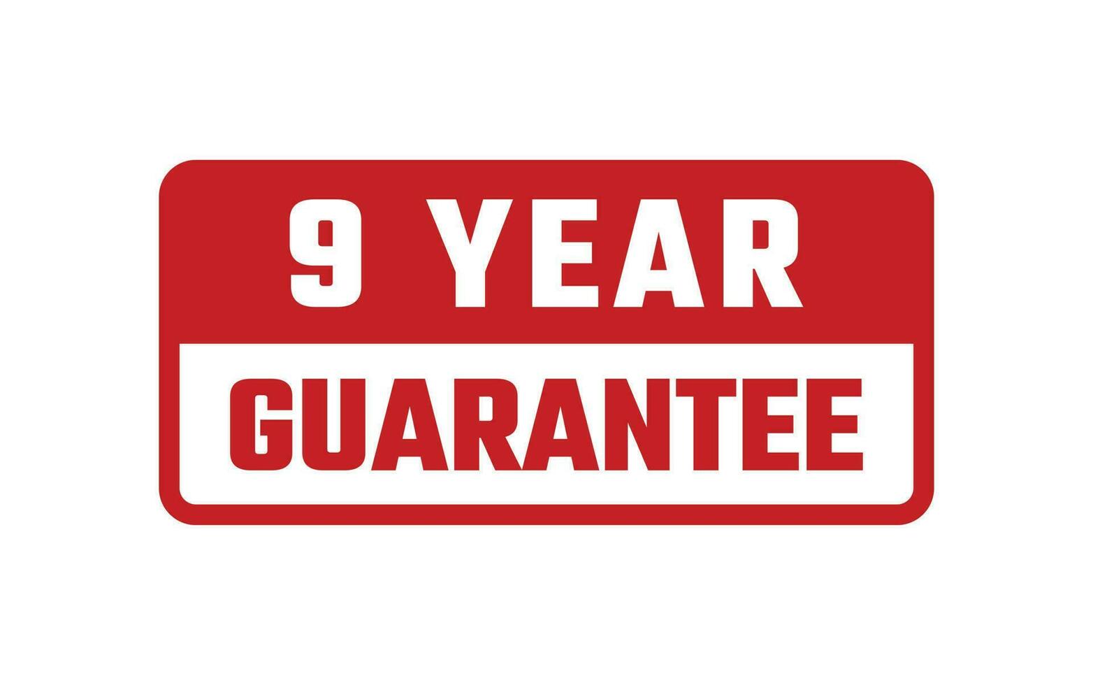 9 Year Guarantee Rubber Stamp vector