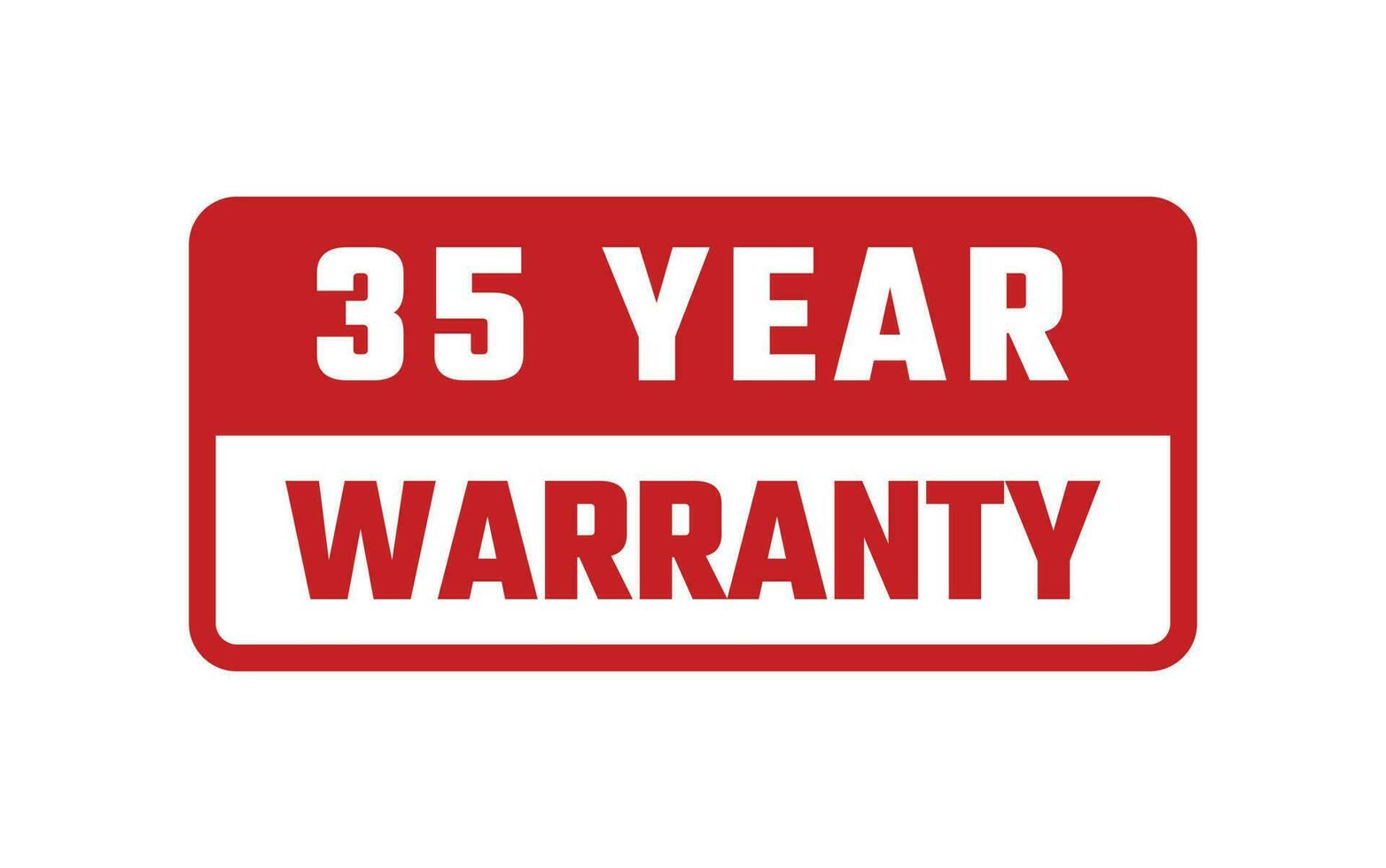 35 Year Warranty Rubber Stamp vector