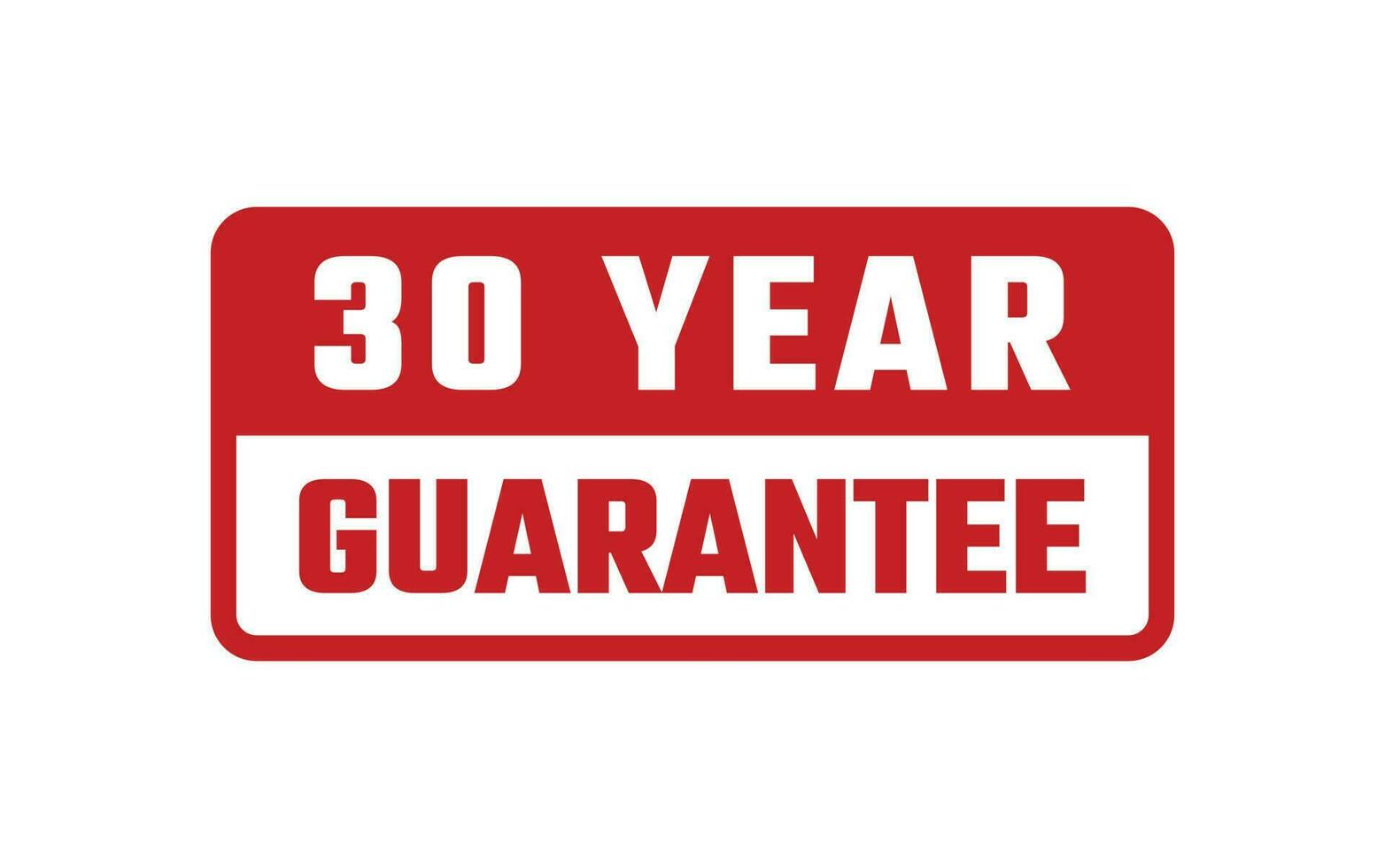 30 Year Guarantee Rubber Stamp vector