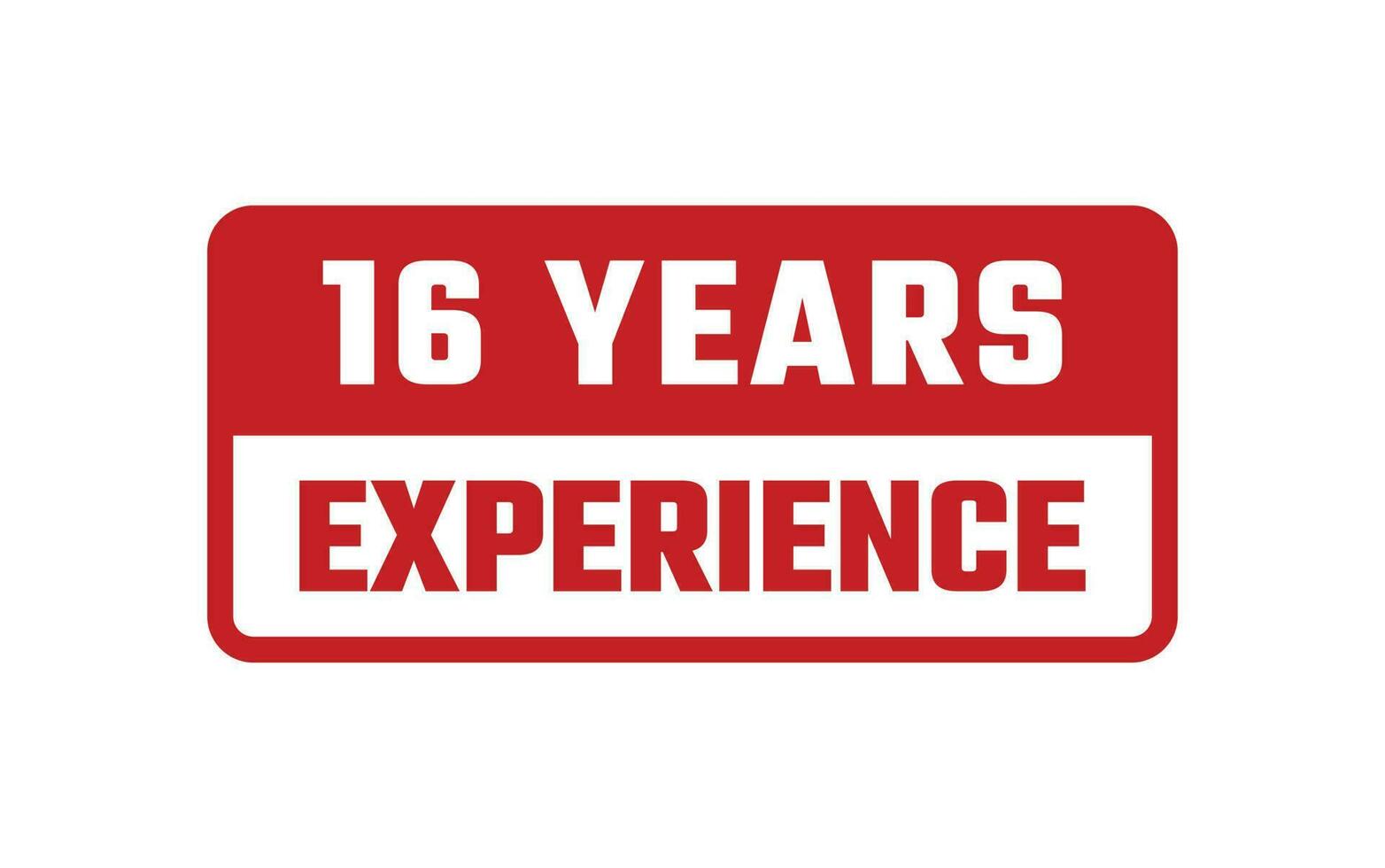 16 Years Experience Rubber Stamp vector