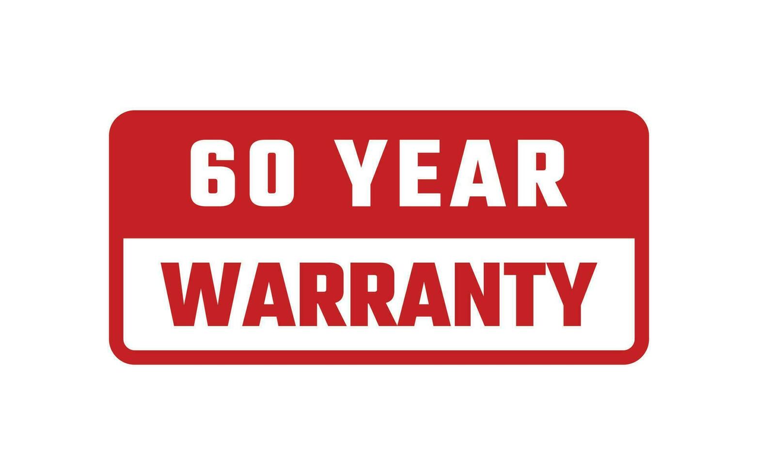 60 Year Warranty Rubber Stamp vector