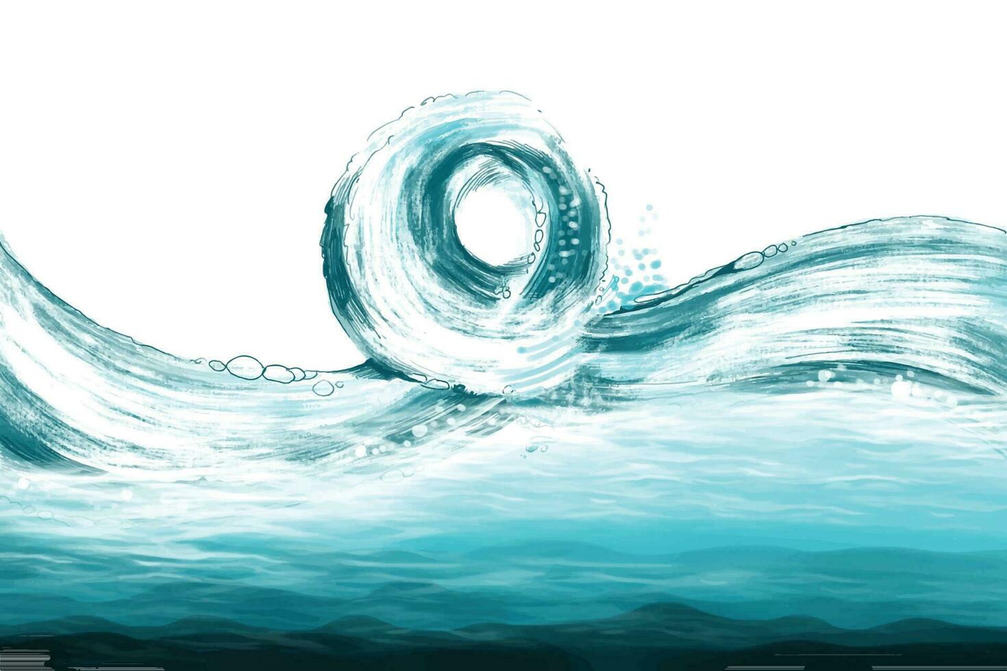 mar olas debajo agua mundo Oceano día antecedentes vector