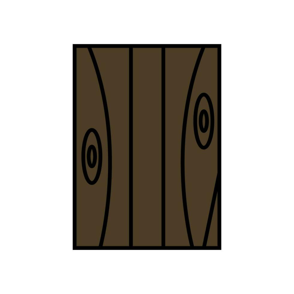 Wood Icon Vector Illustration. Wood Lineal Color Icon