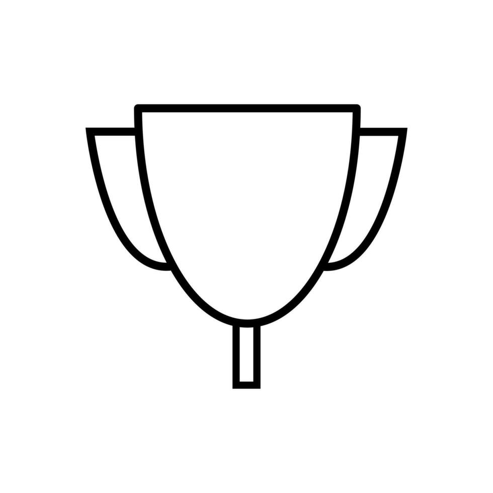 Trophy Lineal Icon Symbol Vector. Black Outline Trophy Icon vector