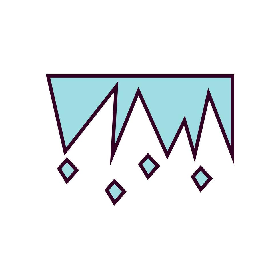 Stalactite Icon Vector Illustration. Stalactite Lineal Color Icon