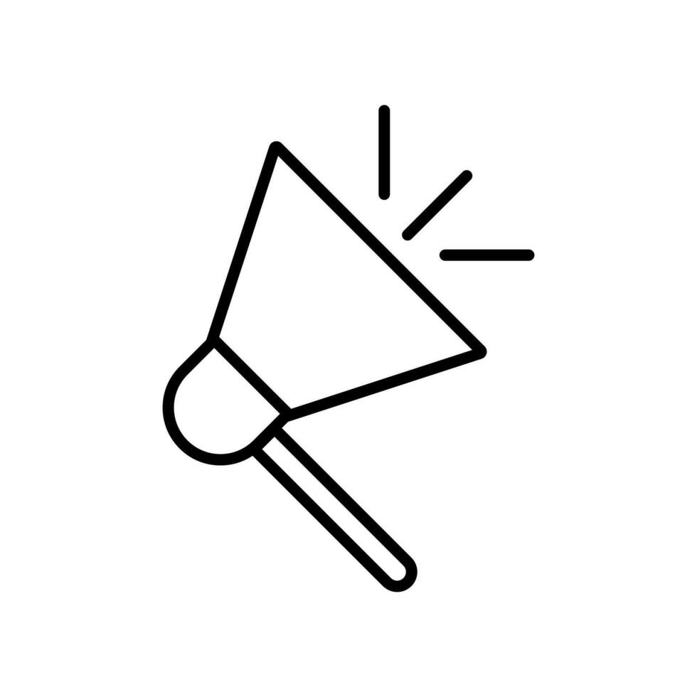 Megaphone Lineal Icon Symbol Vector. Black Outline Megaphone Icon vector