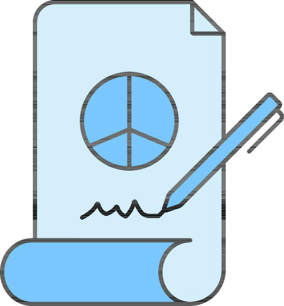 Peace Treaty Icon In Blue Color 24465188 Vector Art At Vecteezy