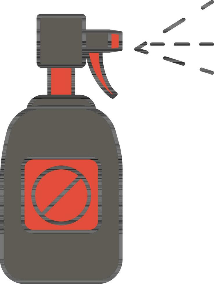 Stop Spray Icon in Grey and Orange Color. vector