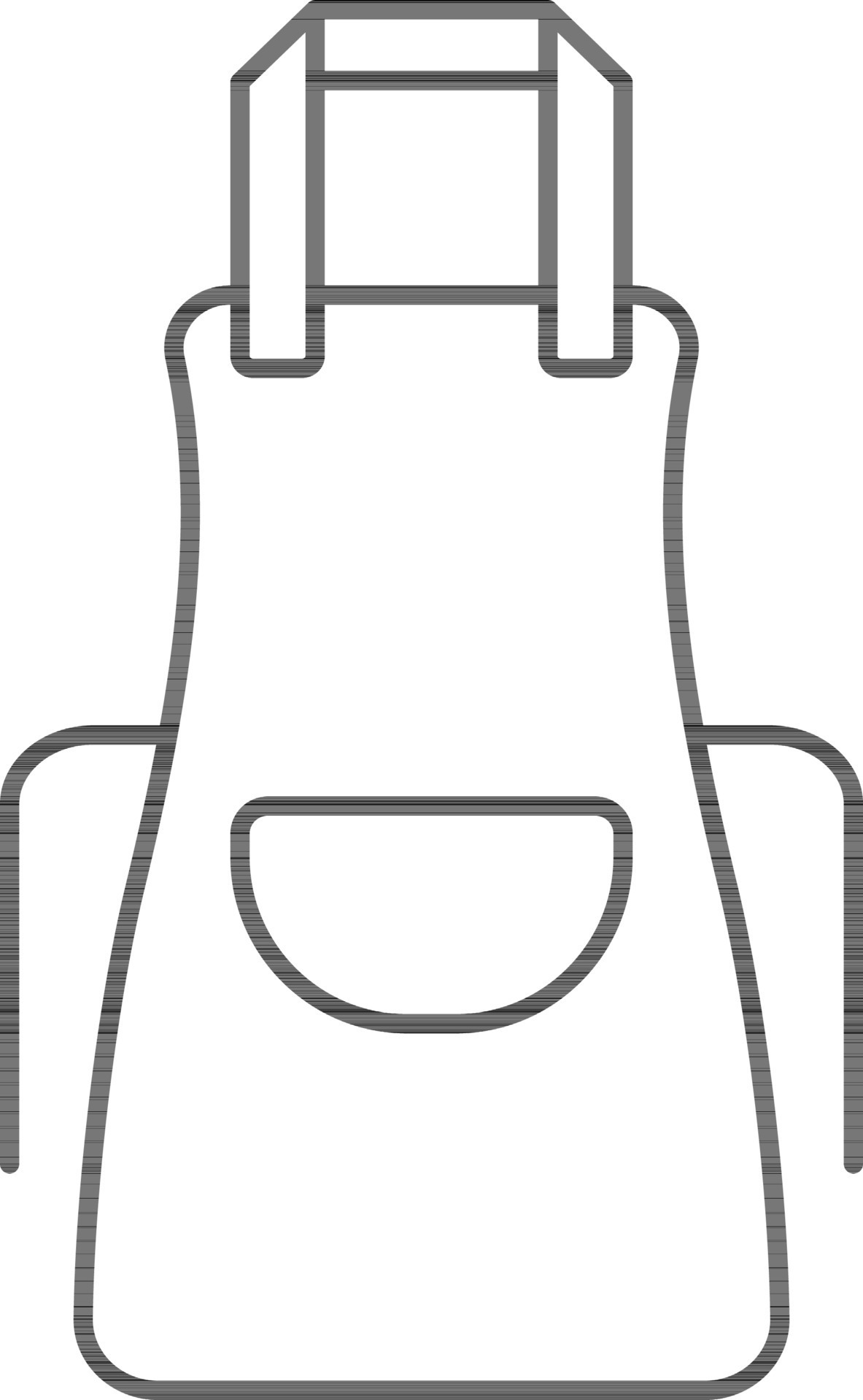 Black Outline Apron Icon In Flat Style. 24465281 Vector Art at Vecteezy