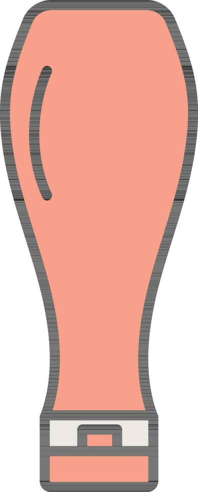 Flat Style Bottle Icon In Orange Color. vector