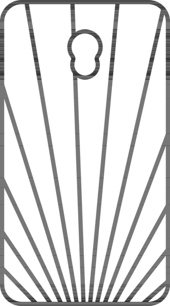 Black Line Art Phone Case Icon. vector
