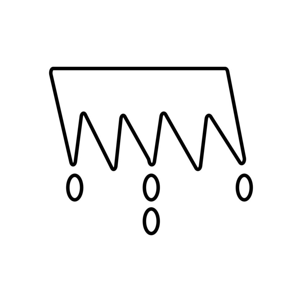 estalactita lineal icono símbolo vector. negro contorno estalactita icono vector