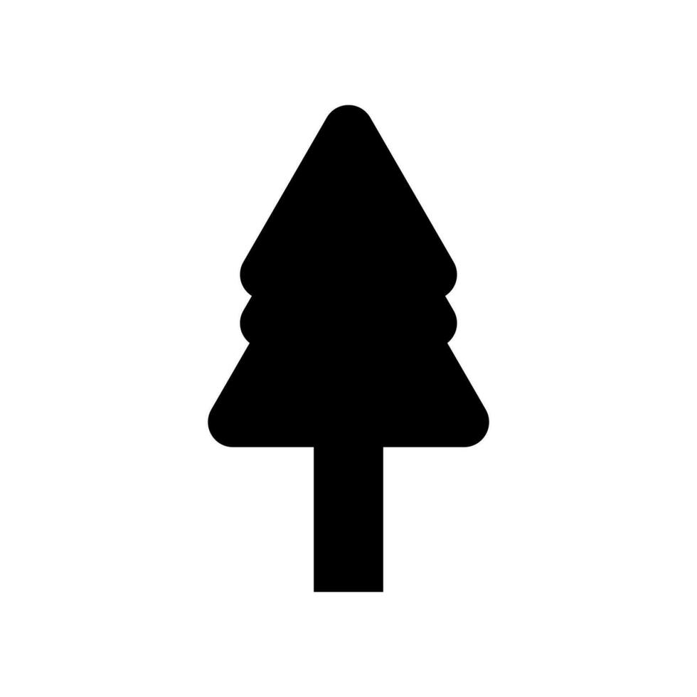 Tree Fill Icon Symbol Vector. Black Glyph Tree Icon vector