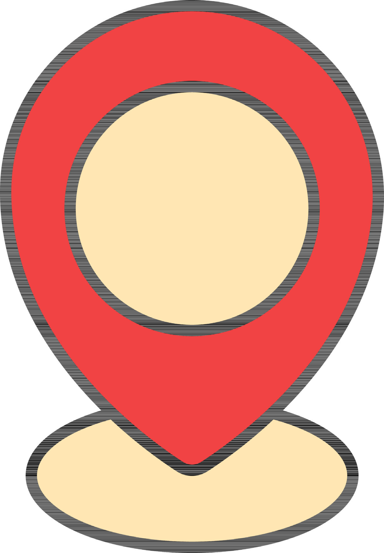 Location Pin Icon In Red And Yellow Color. 24465519 Vector Art at Vecteezy
