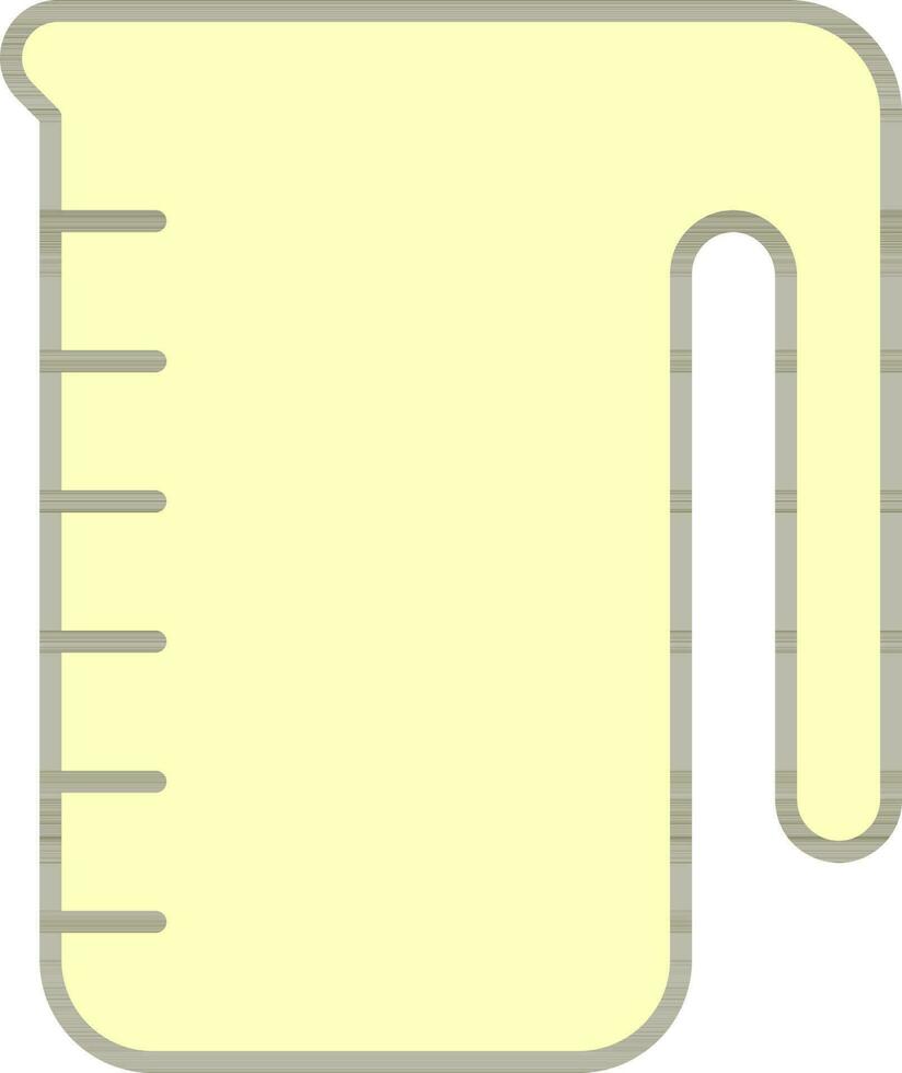 Measuring Jug Icon In Yellow Color. vector
