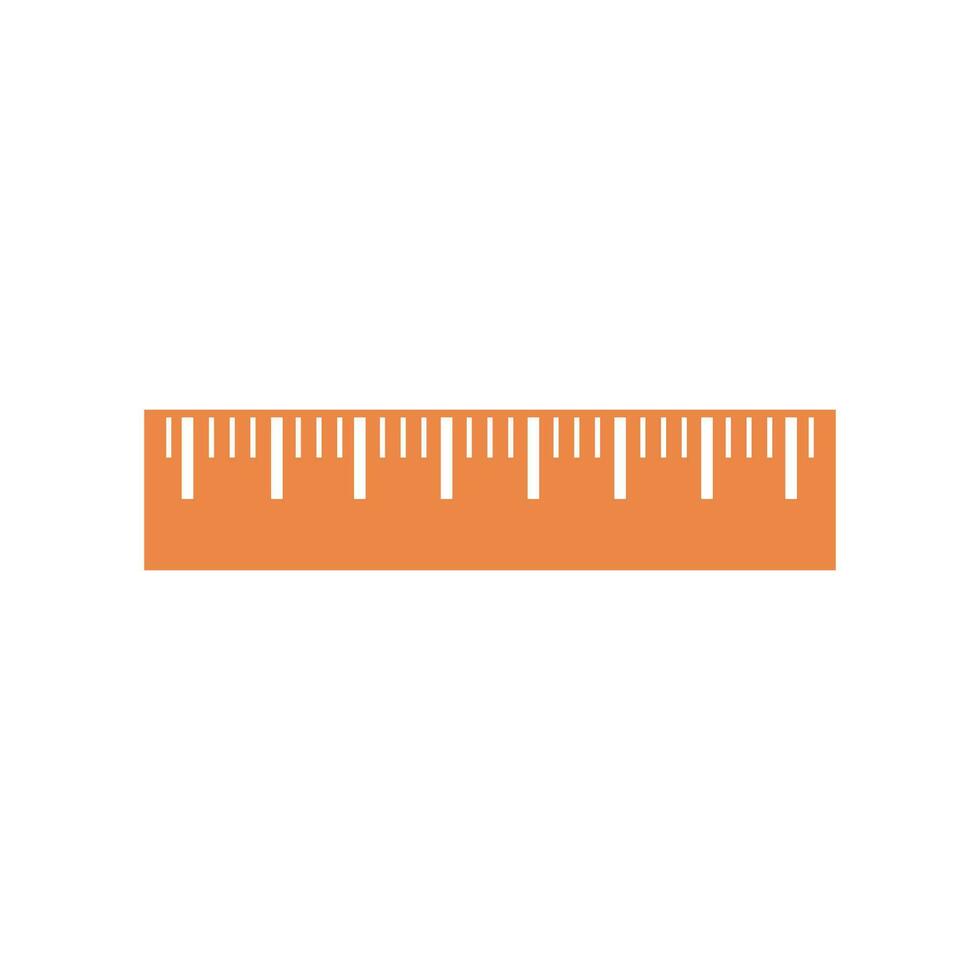 Flat Ruler Icon Symbol Vector Illustration