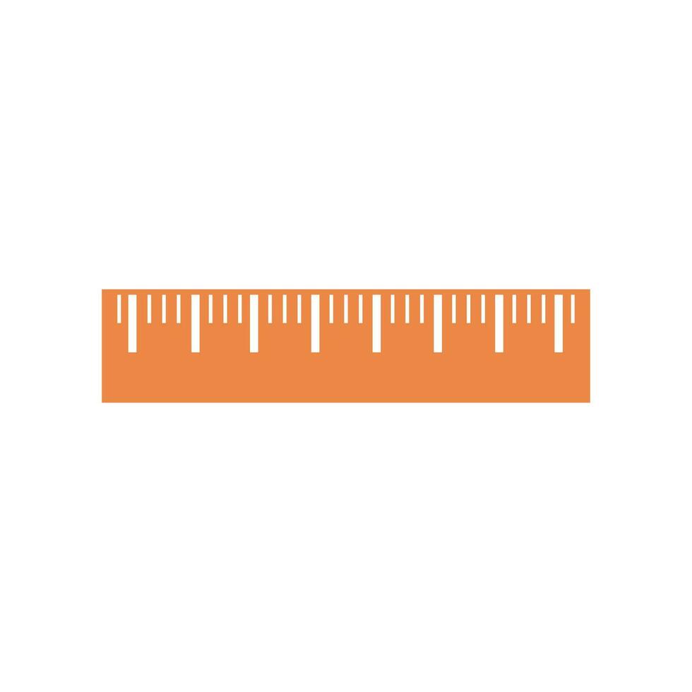 Flat Ruler Icon Symbol Vector Illustration