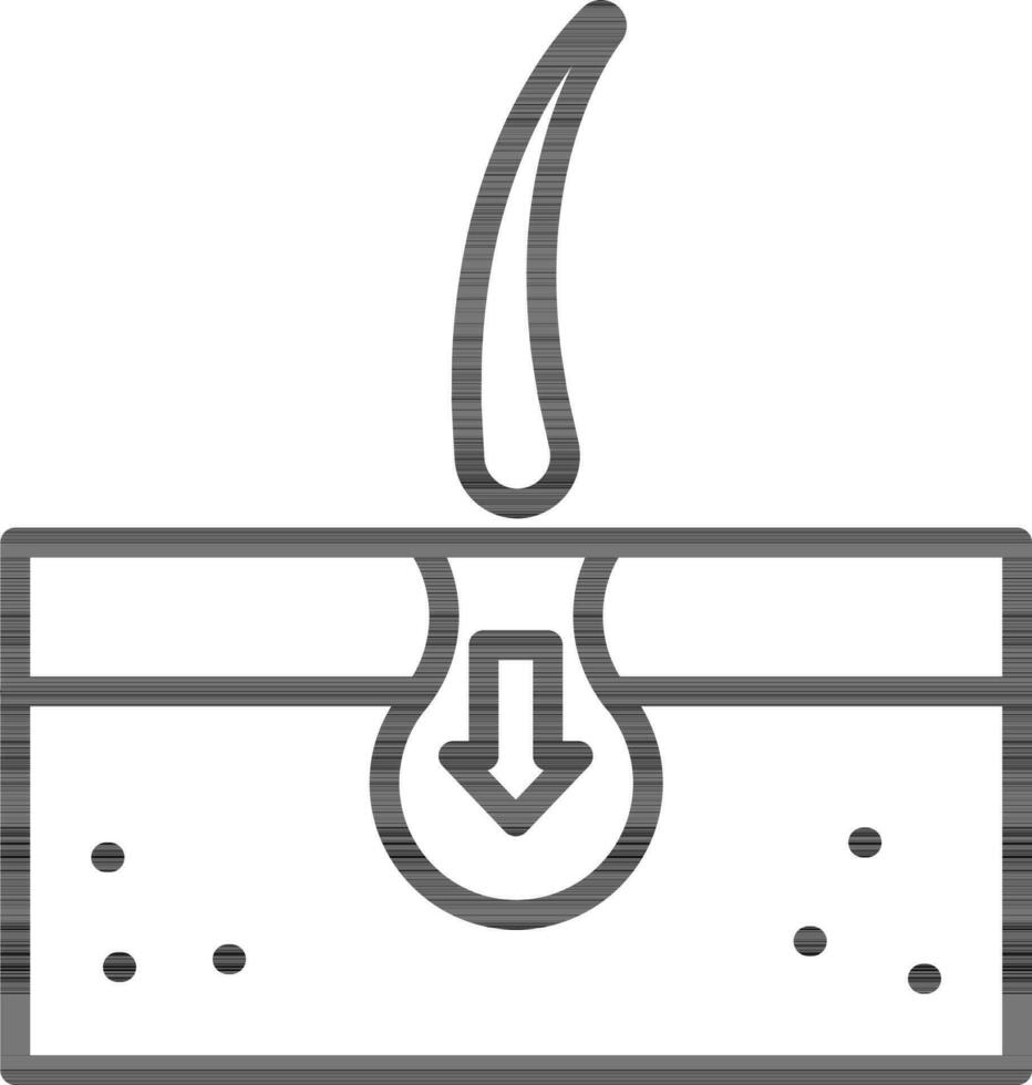 Scalp Transplant Icon In Outline Style. vector