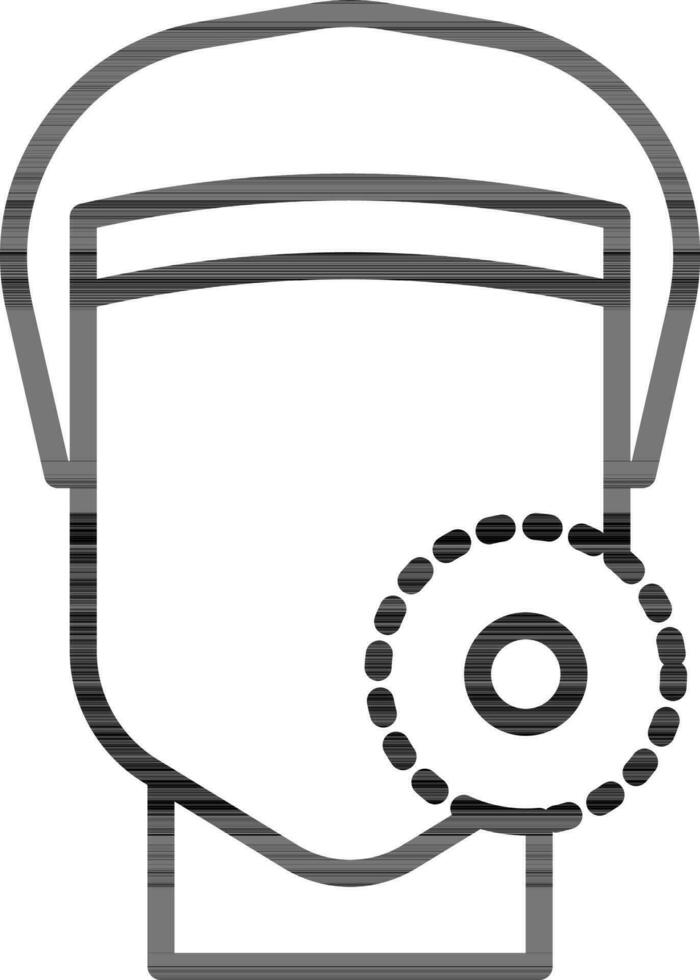 Wrinkles Surgery Icon Or Symbol In Stroke Style. vector