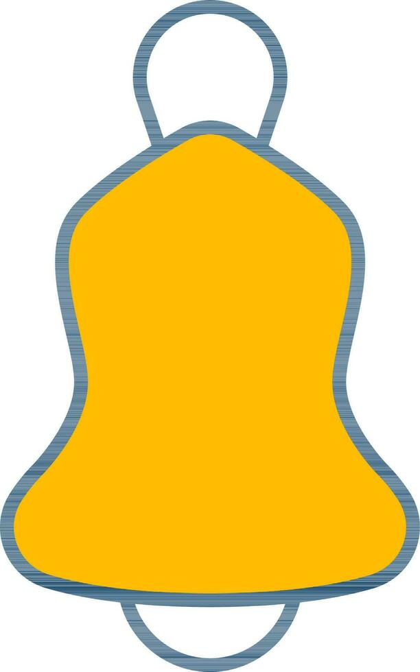 colgar campana icono en amarillo color. vector