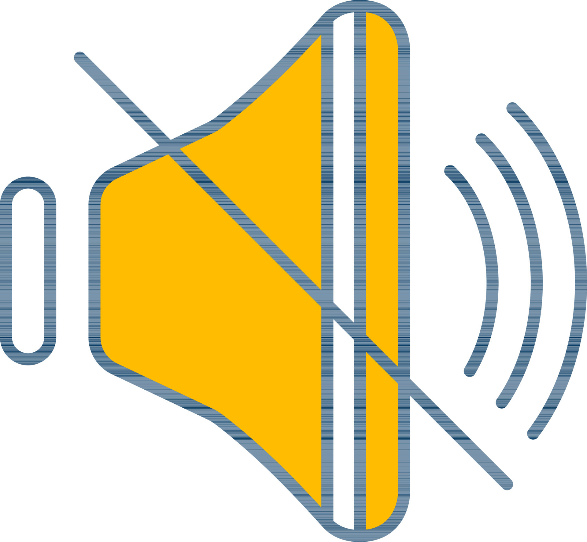 Yellow Mute Speaker Icon Or Symbol. 24465808 Vector Art at Vecteezy