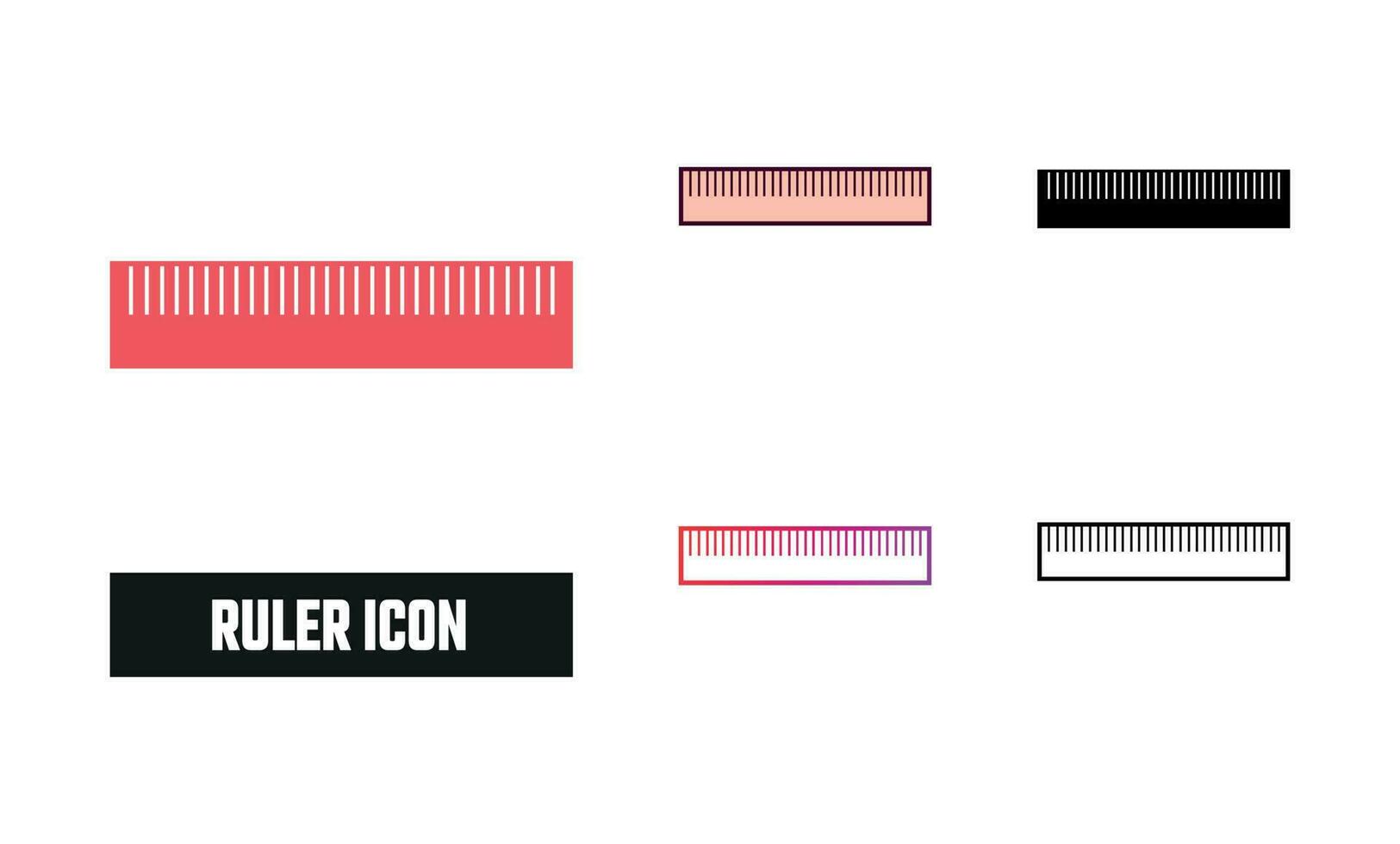 Ruler Icon Set Vector Illustration