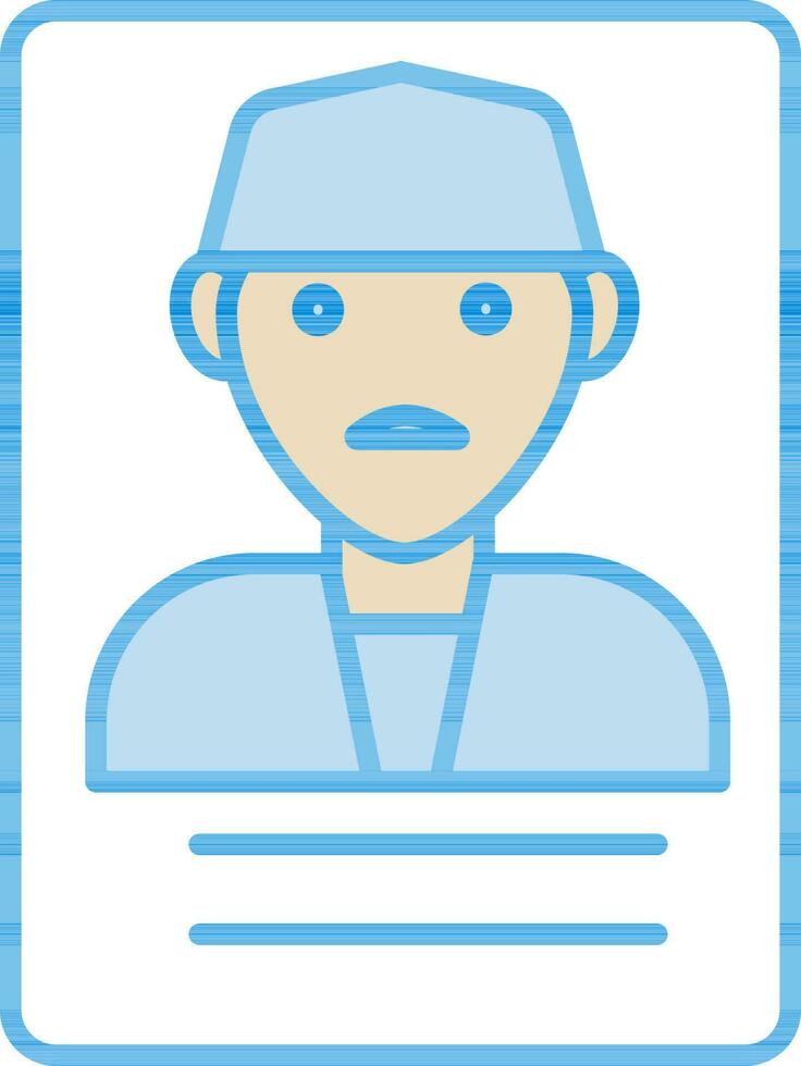 Wanted Poster Blue And White Icon In Flat Style. vector