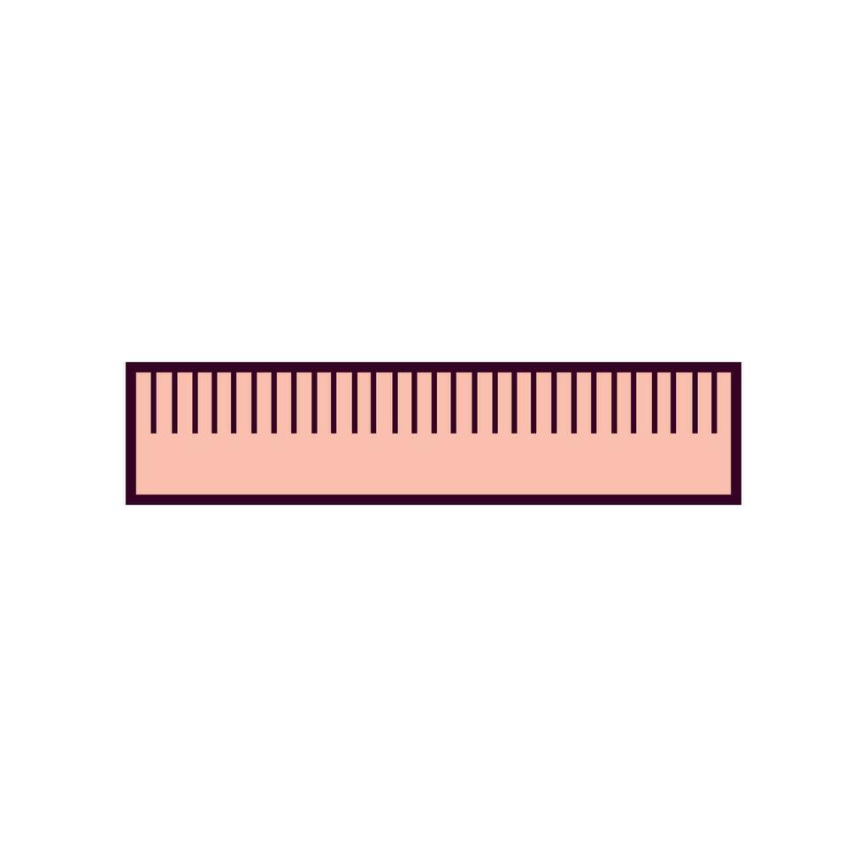 Ruler Icon Vector Illustration. Ruler Lineal Color Icon